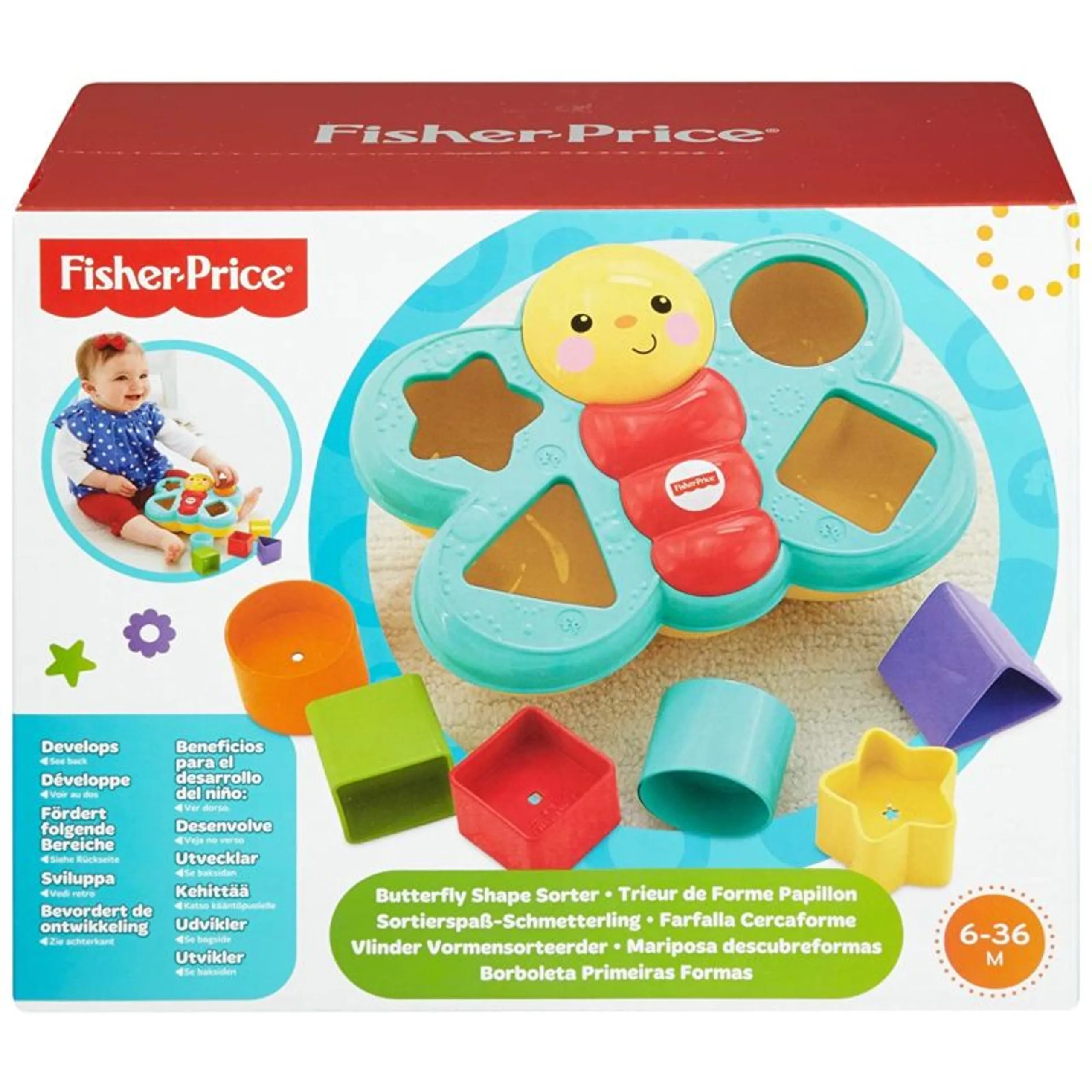 Butterfly Shape Sorter - 6 to 36 months 6 pieces
