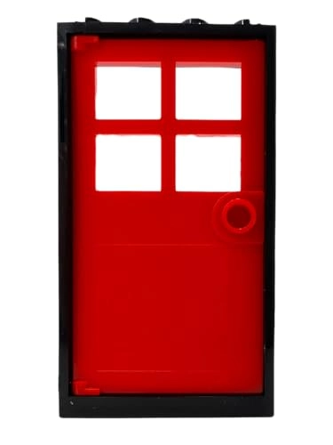 Door Frame - Beige 5 pcs + Door Leaf - Green