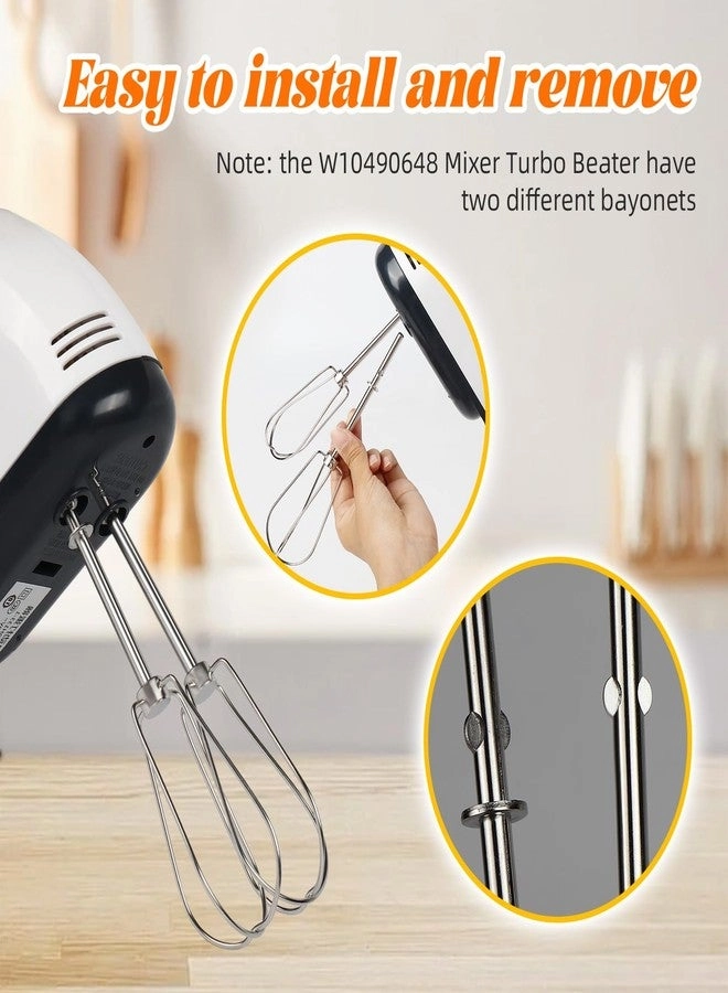 Hand Mixer Beaters - W10490648 KHM2B AP5644233 PS4082859