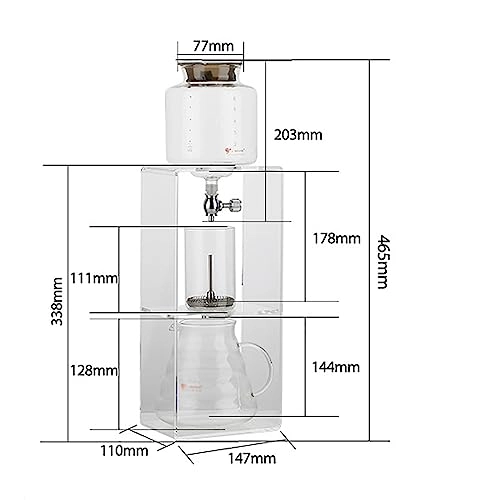 Ice Drip Coffee Maker - Adjustable Rate Dripper Stainless Steel Filter