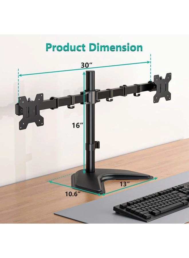 Dual LCD Monitor Desk Mount Stand - Two 27"
