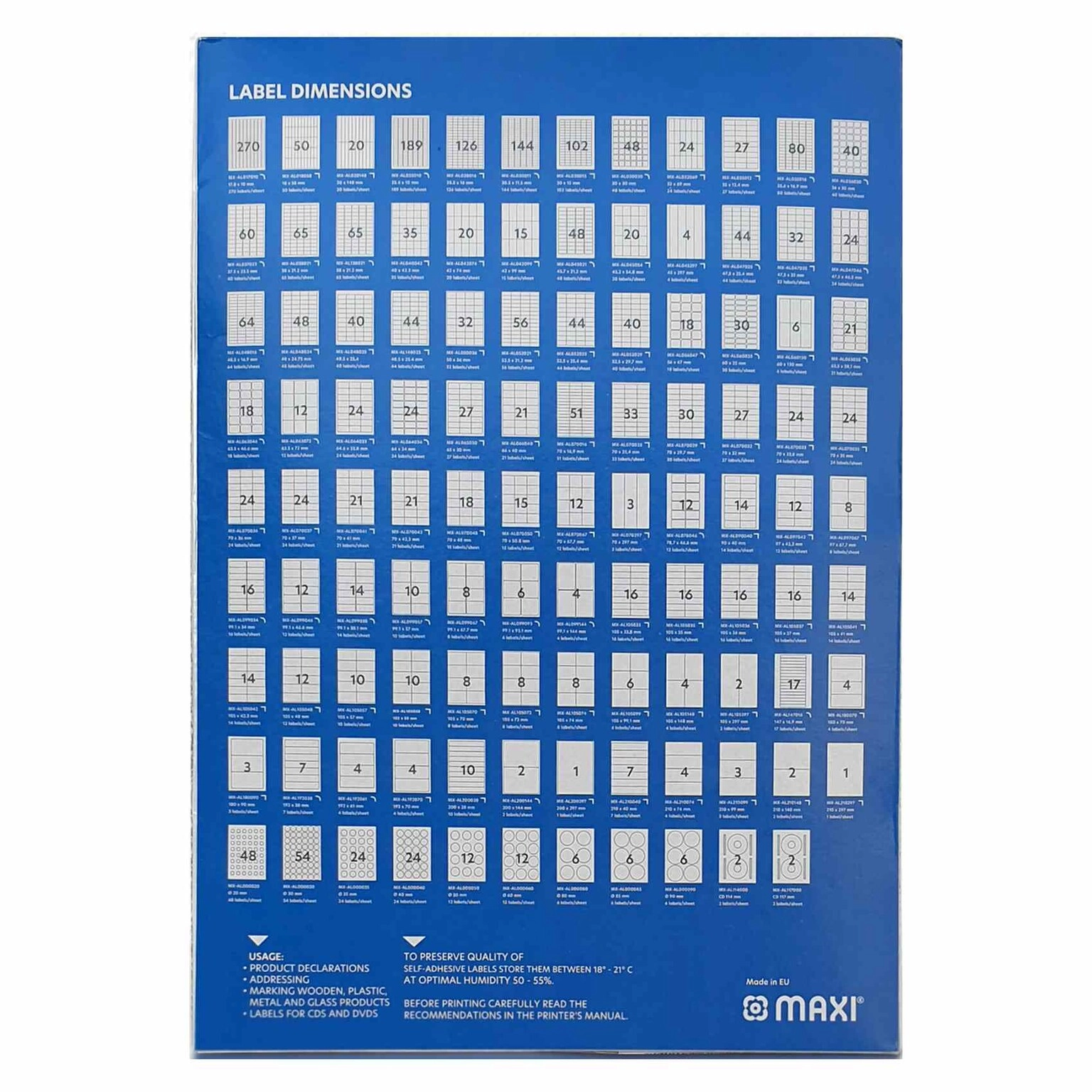 Self-Adhesive Labels - 100 PCS A4