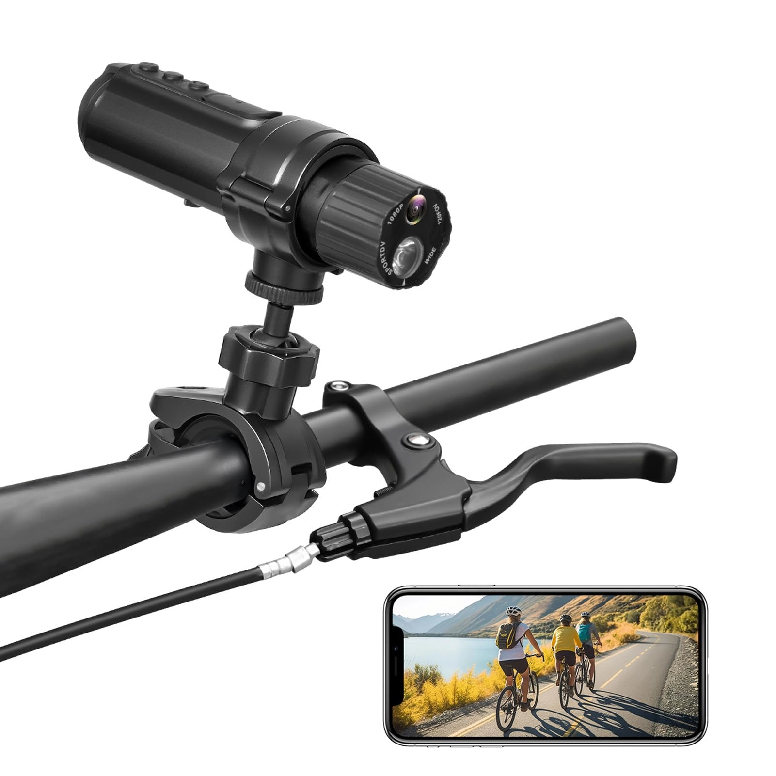 Plyisty WiFi Motorcycle Helmet Camera 4K30