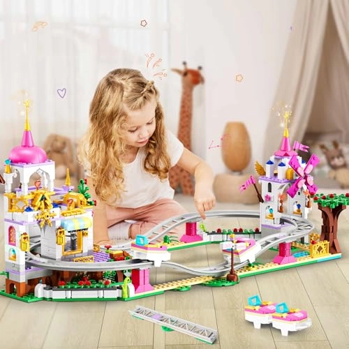 roller coaster building set - Pink ABS Plastic