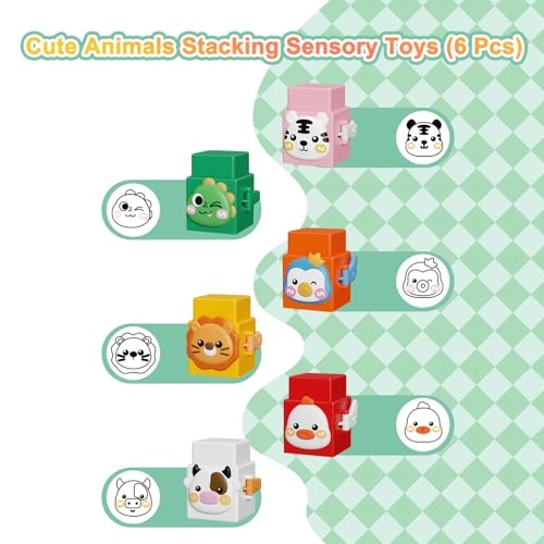 Stacking Toys Set - 3 years and up 6 pieces