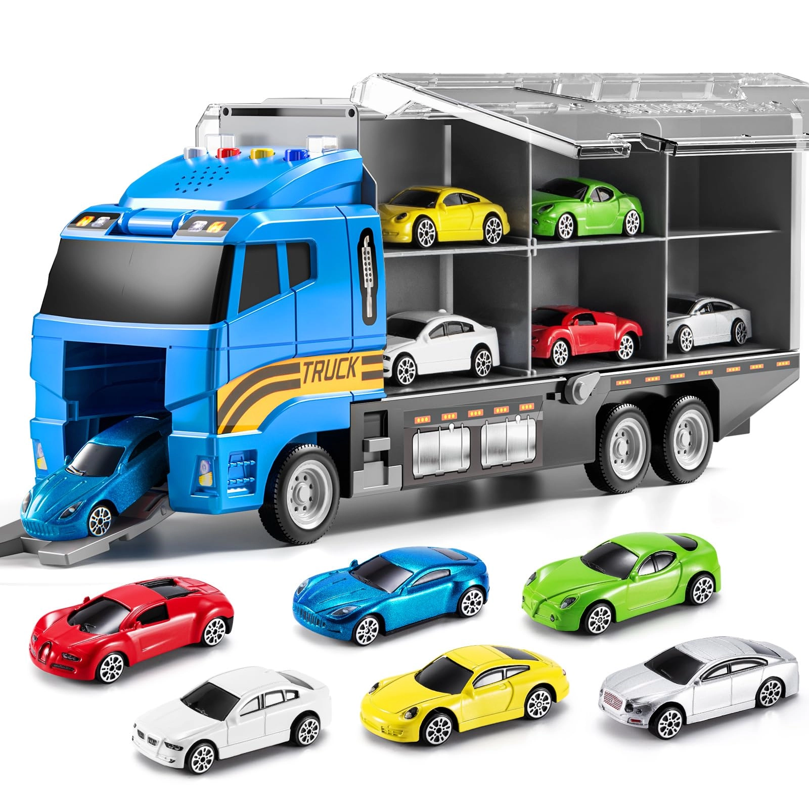 TEMI Racing car - Transport Cars Carrier Set Die-cast Alloy Set
