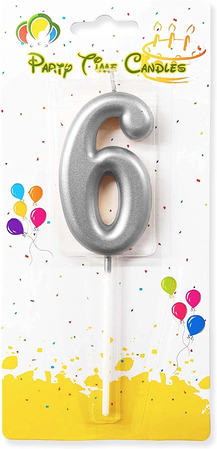 Party Time Trading LLC Number 6 Birthday Candle