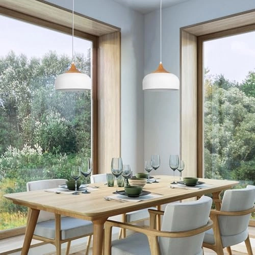 Wrought Iron Chandelier - White E27