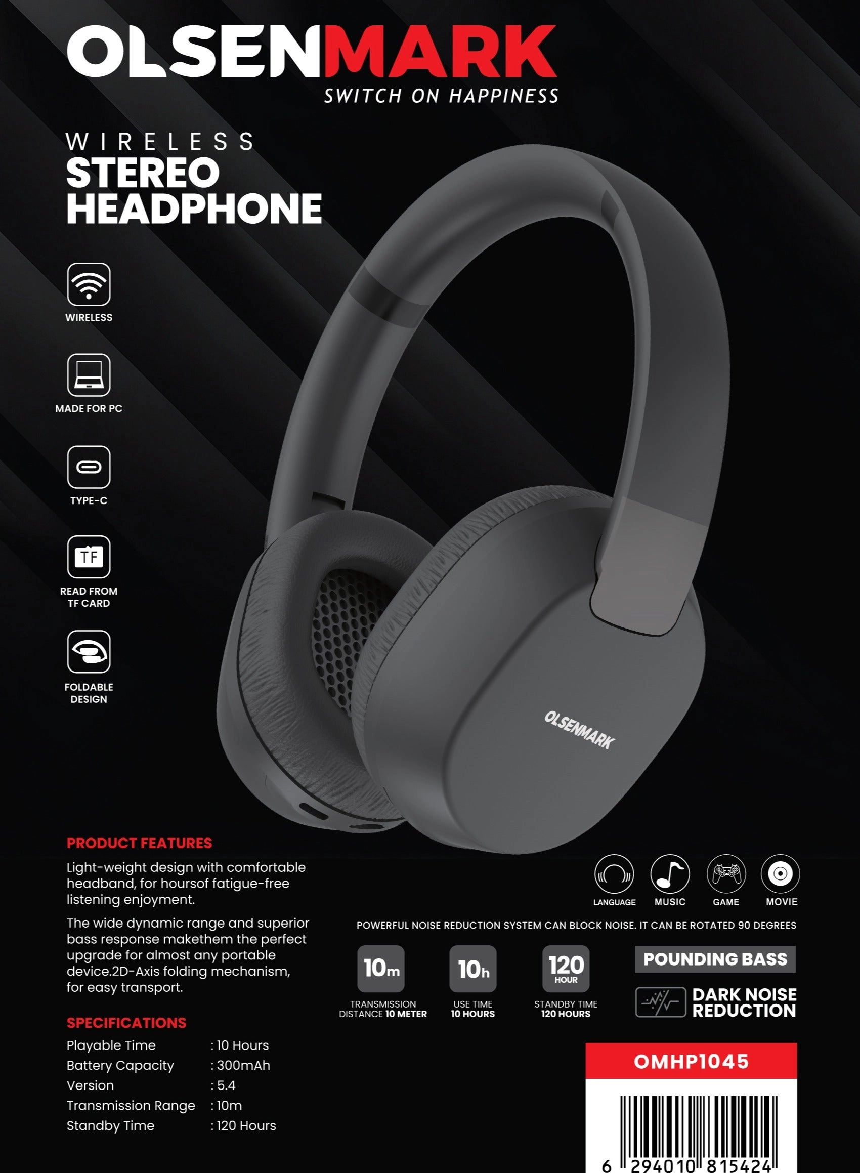 OMHP1045 Wireless Headphone