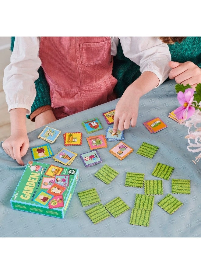 Garden Little Square Memory & Matching Game - Ages 3 and up 18 Pairs to Match