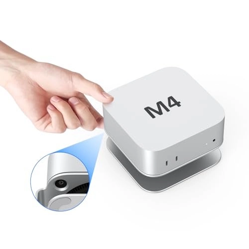 Mac mini M4 Dock Stand - Aluminum Improved Cooling Power Button Access