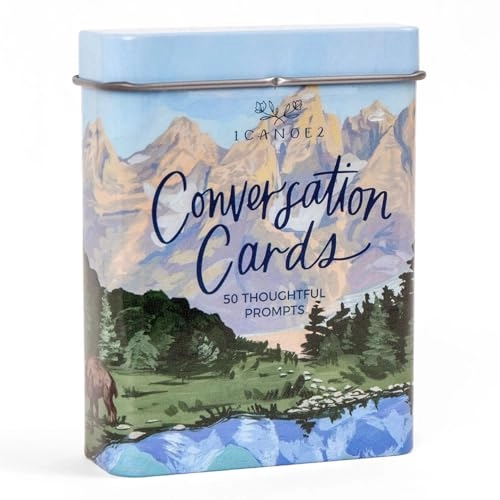 Conversation Cards - 50 Prompts Metal Tin