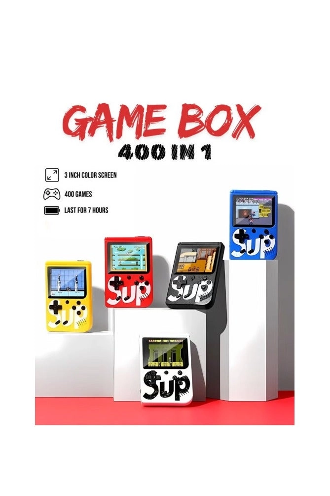 Handheld Game Console - 400 Built-in Games 3-Inch Color Screen Rechargeable Battery