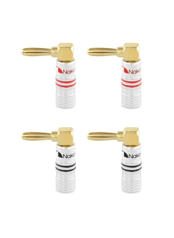 Nakamichi Corporation Ltd. Excel Series - Banana Plug 24k Gold Plated Right Angle