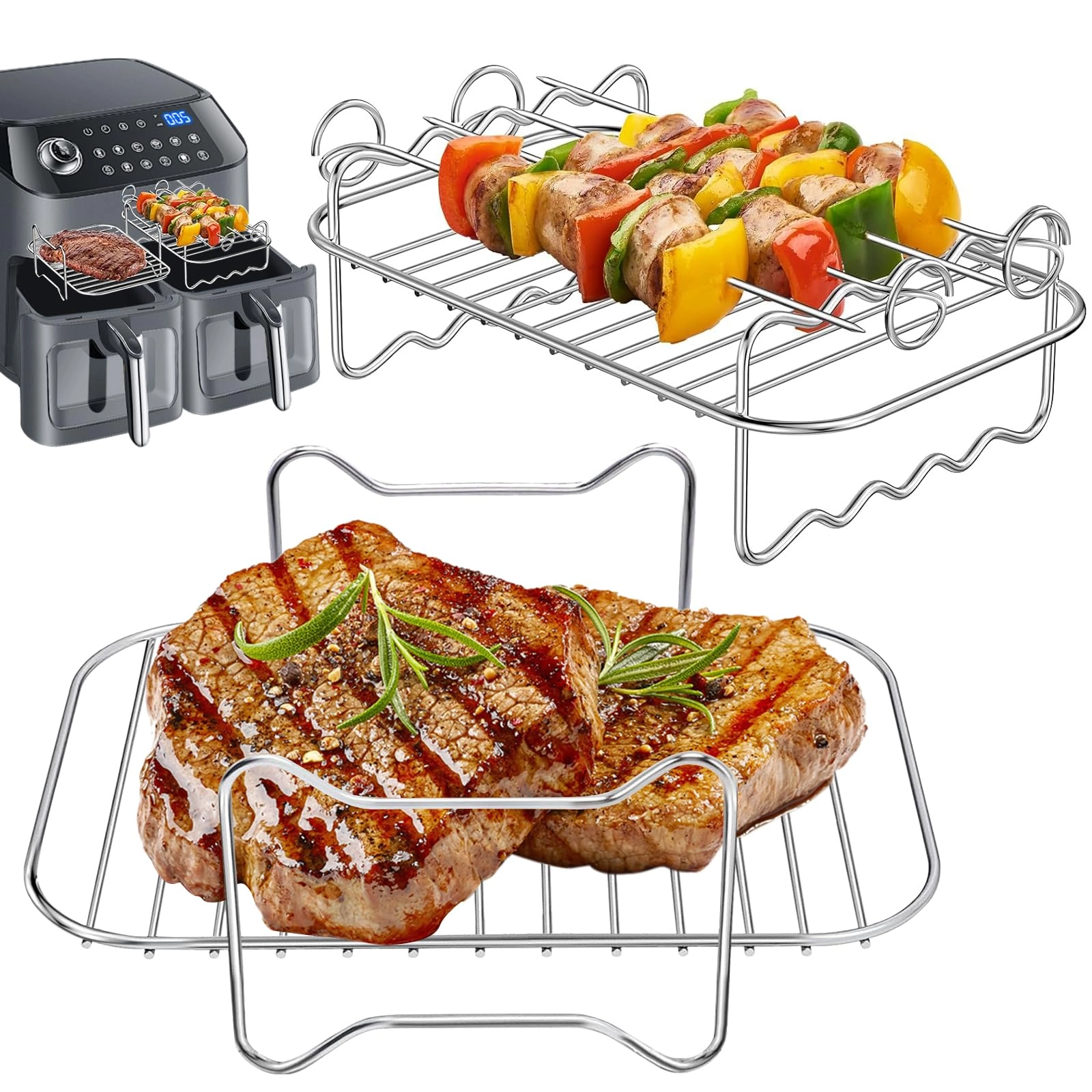 Air Fryer Accessories - Stainless Steel Pack of 2