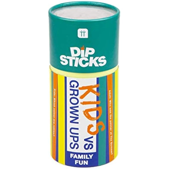 TALKING TABLES Kids vs Adults Dipstick - Fun Family Trivia Dinner Party