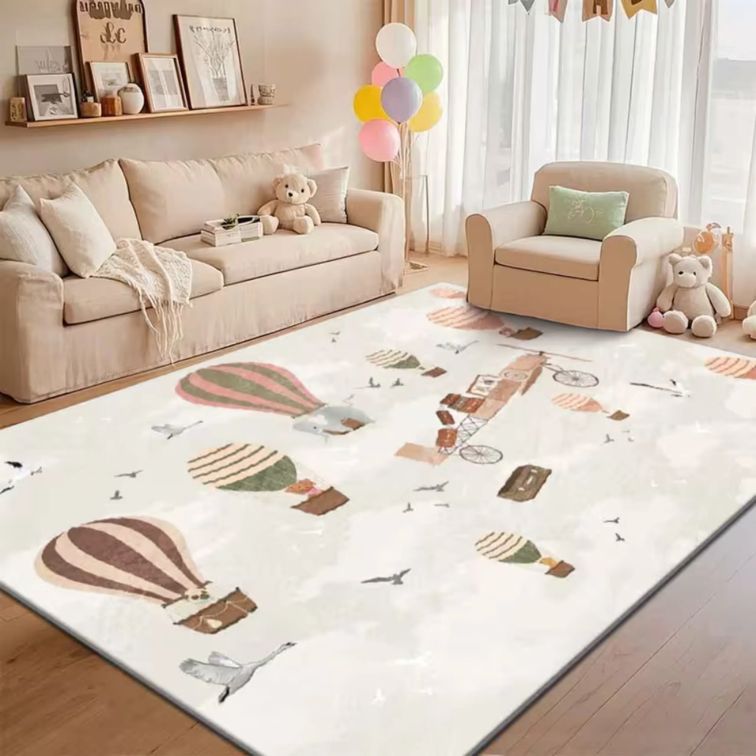 Hot Air Balloon Kids Cushion Play Mat - 0 month