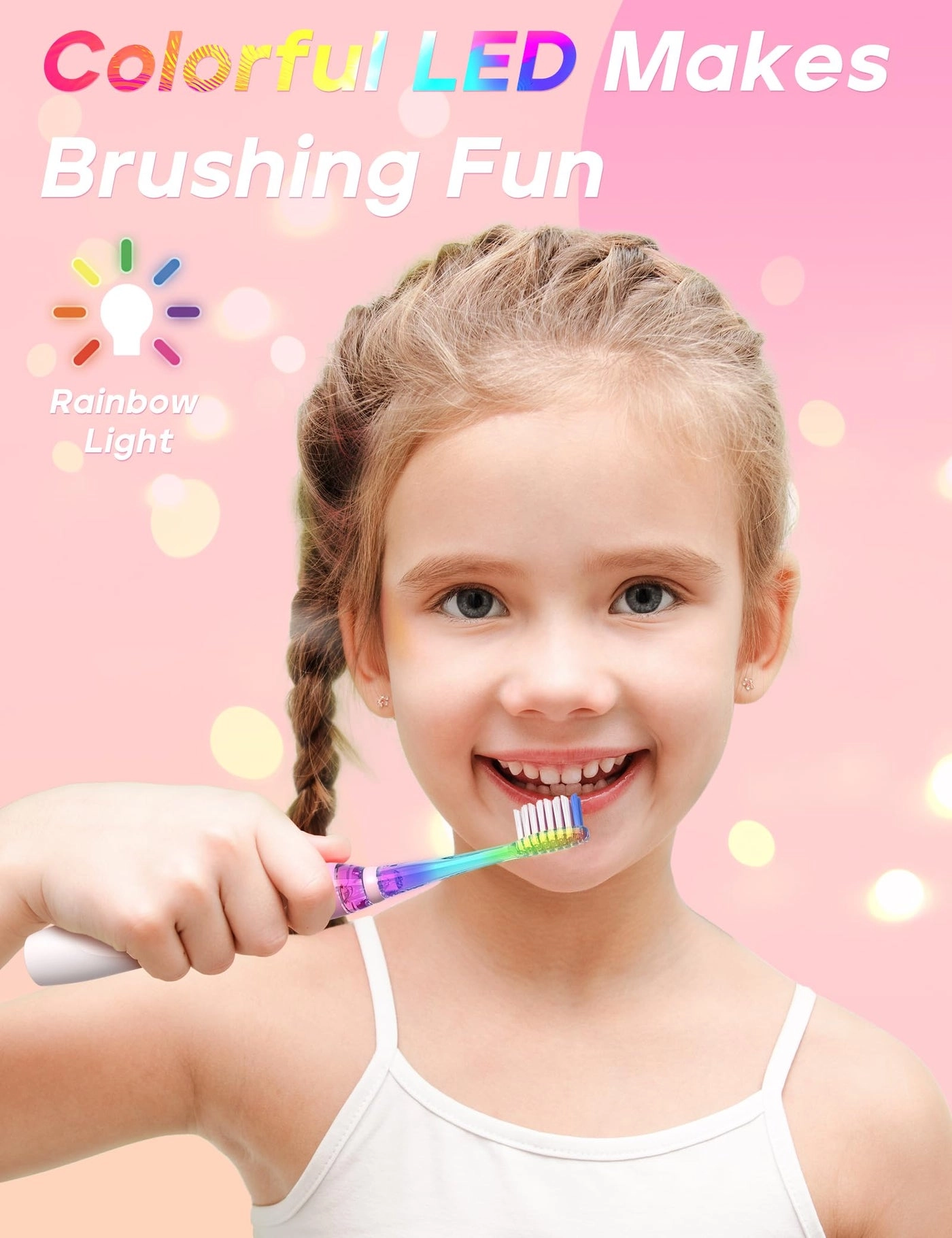 SG-2159 - 8 Soft Toothbrush Heads LED Light 2-Minute Timer