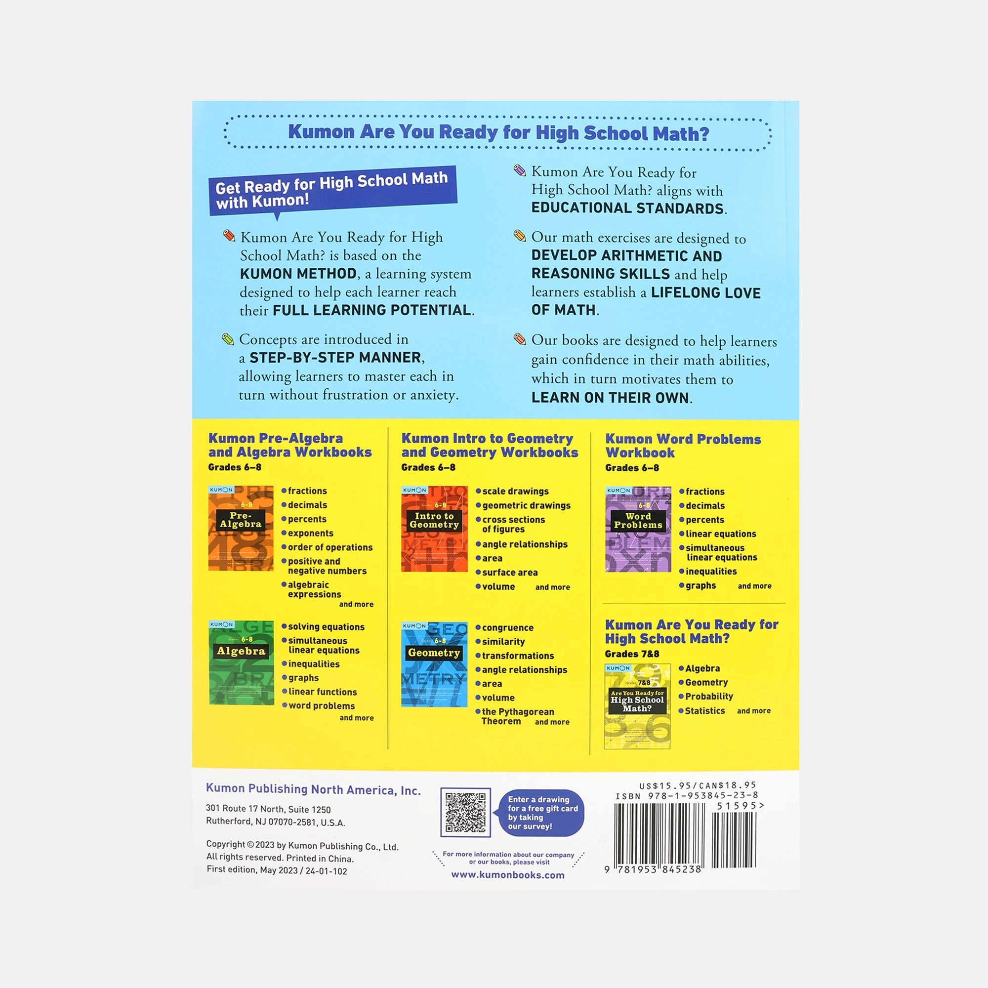 Are You Ready for High School Math? - Review and Master Key Concepts from Middle School Algebra, Geometry, Probability and Statistics