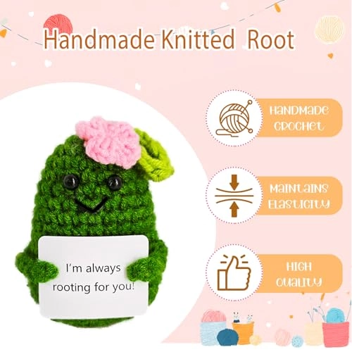 Crochet Emotional Support Melon - Handmade 10.2 x 6.5 x 6.5 centimeters