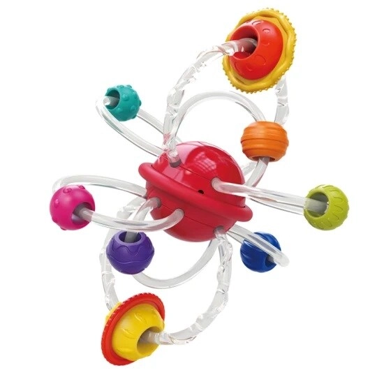 GREEN FUTURE Planet Hand Catching Ball Teether - 8 planets multi-textured