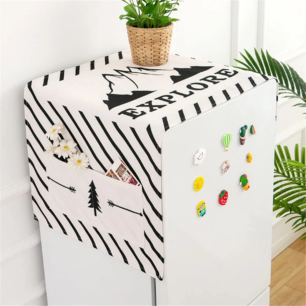 Lukery Fridge Dust Cover - Top Multi-Functional Side Storage