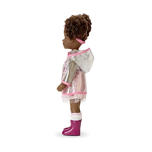 Zola Doll - 14" Plastic Dark Skin Brunette with Purple Highlight Dark Brown Eyes Ages 3+