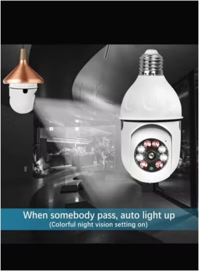Wireless Light Bulb Camera 1080P