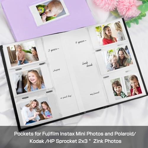 2x3" 180 Pockets PU Leather Photo Album