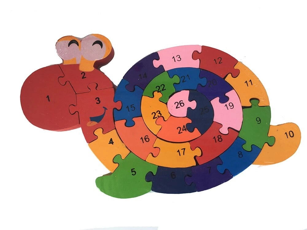 BayShow Wooden Alphabet Puzzle Turtle