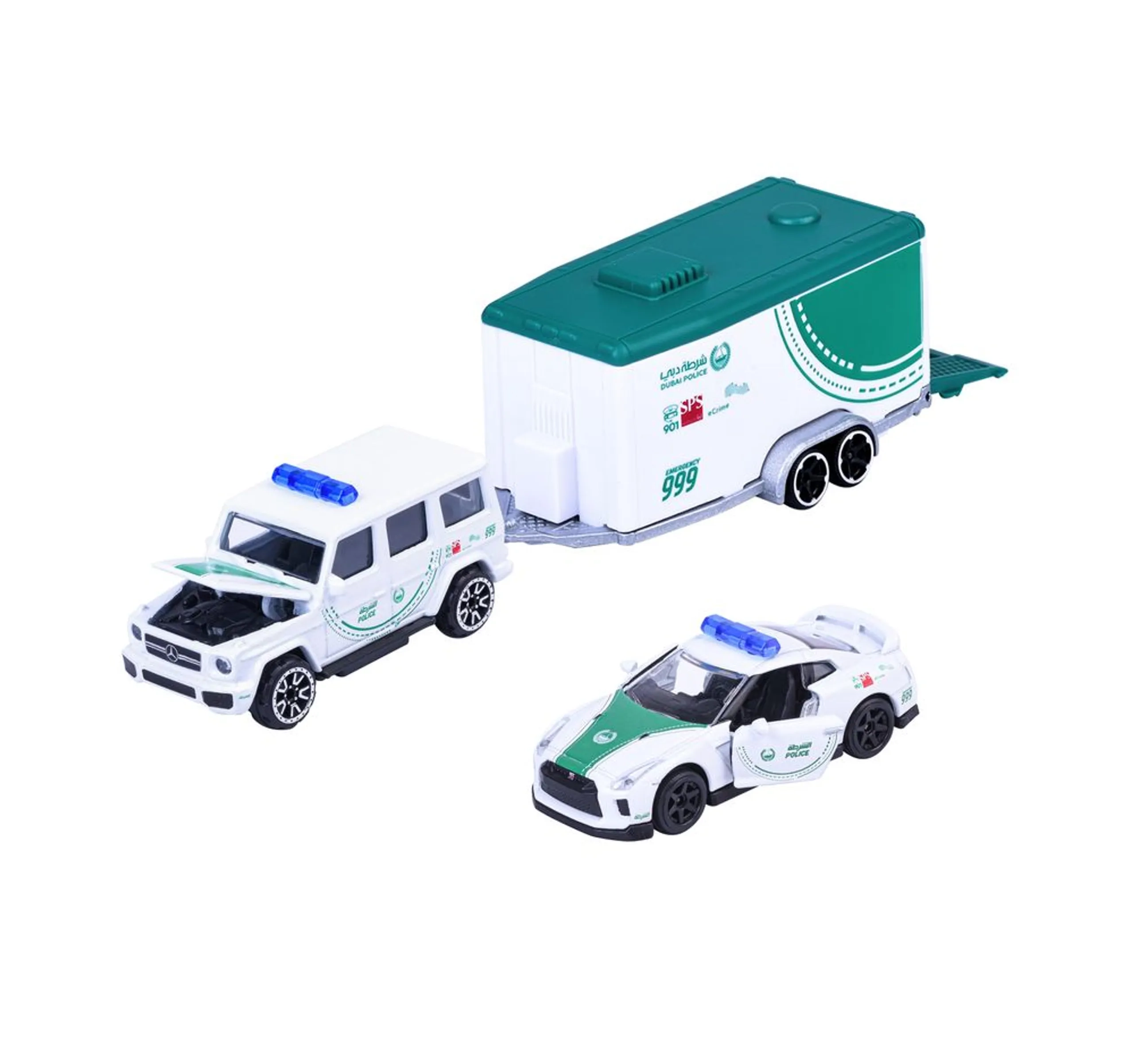 Majorette Dubai Police Mercedes-AMG 1:64 + Nissan GT-R 1:64 2 pcs