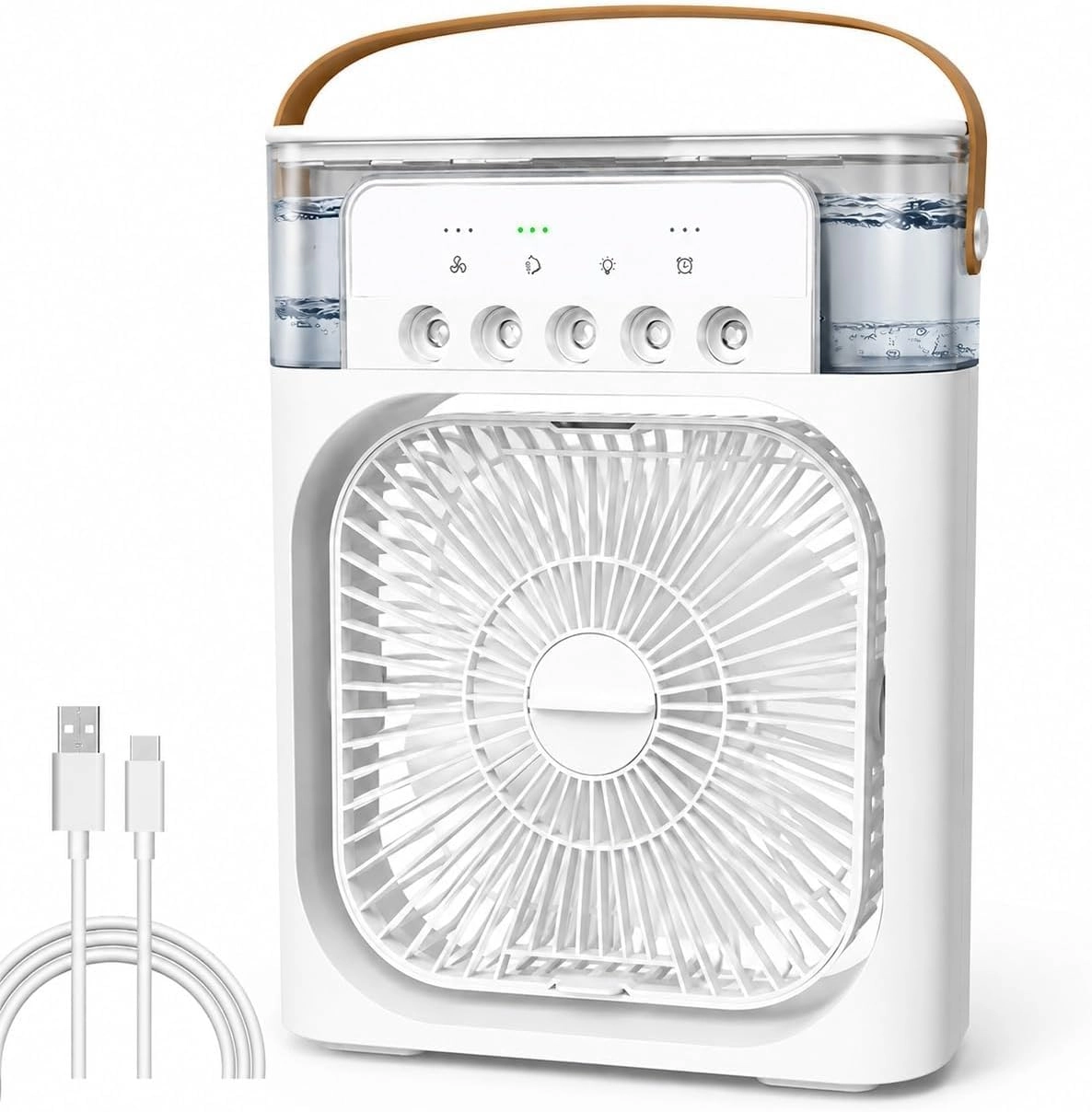 Yameem Portable Air Cooler Fan - 3-in-1 600ml LED Night Light