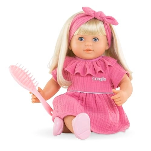 Corolle Jade Reborn Baby Doll - 14inch Vinyl Sleeping Eyes Pink Outfit Ages 18+