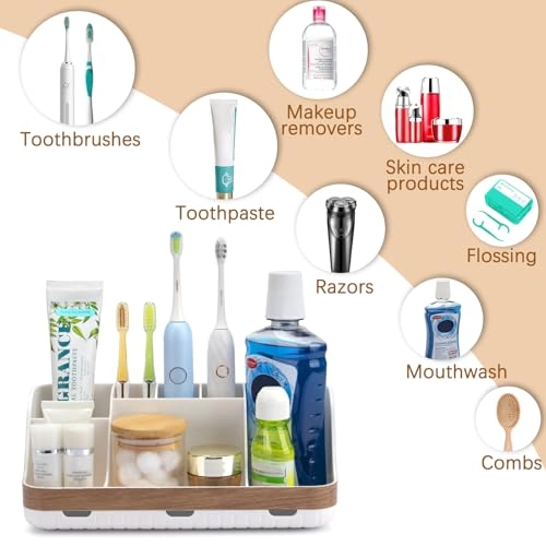 Bathroom Countertop Organizer - 7 Slots