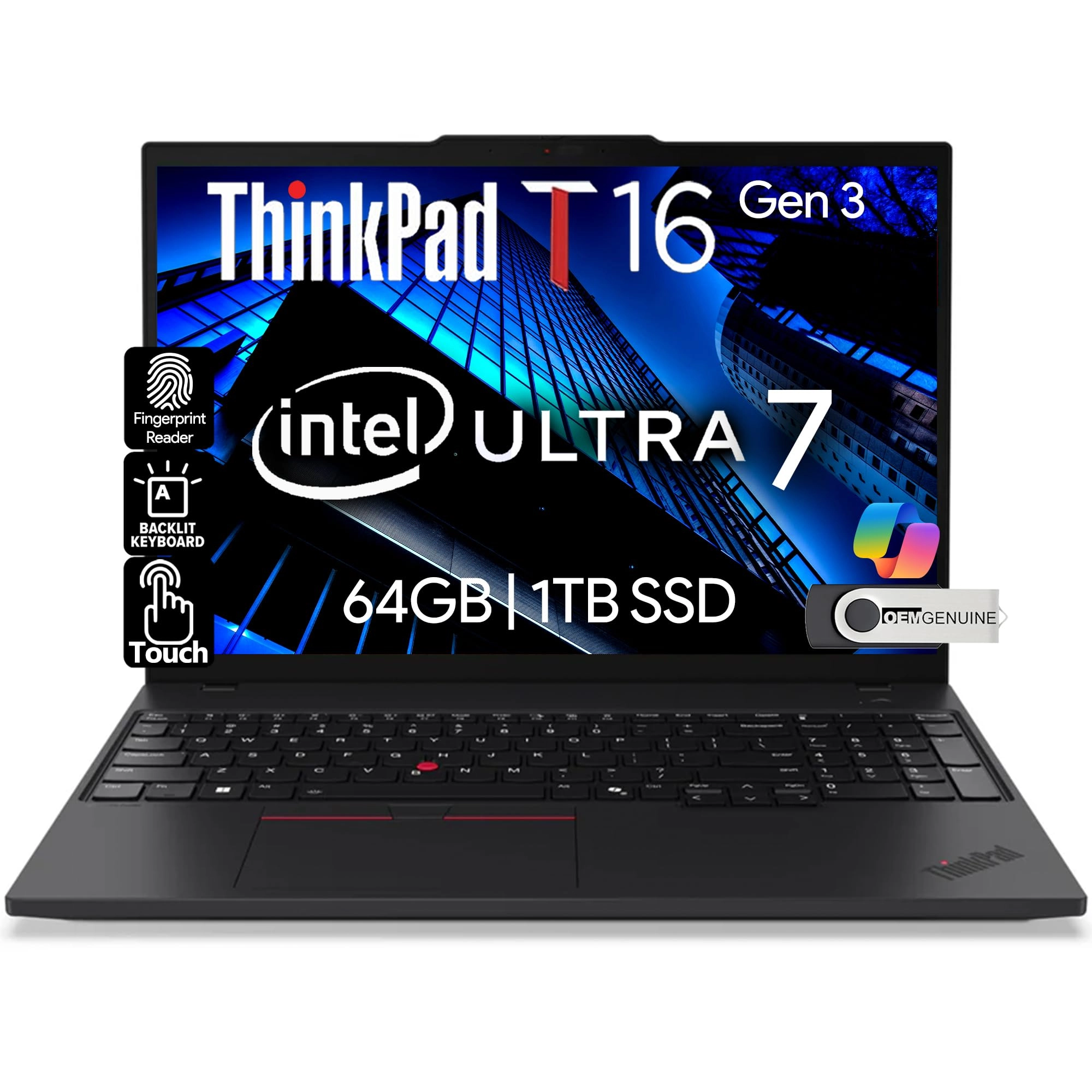 Lenovo ThinkPad T16 Gen 3 - 16'' Ultra 7-155U 64GB DDR5 1TB SSD