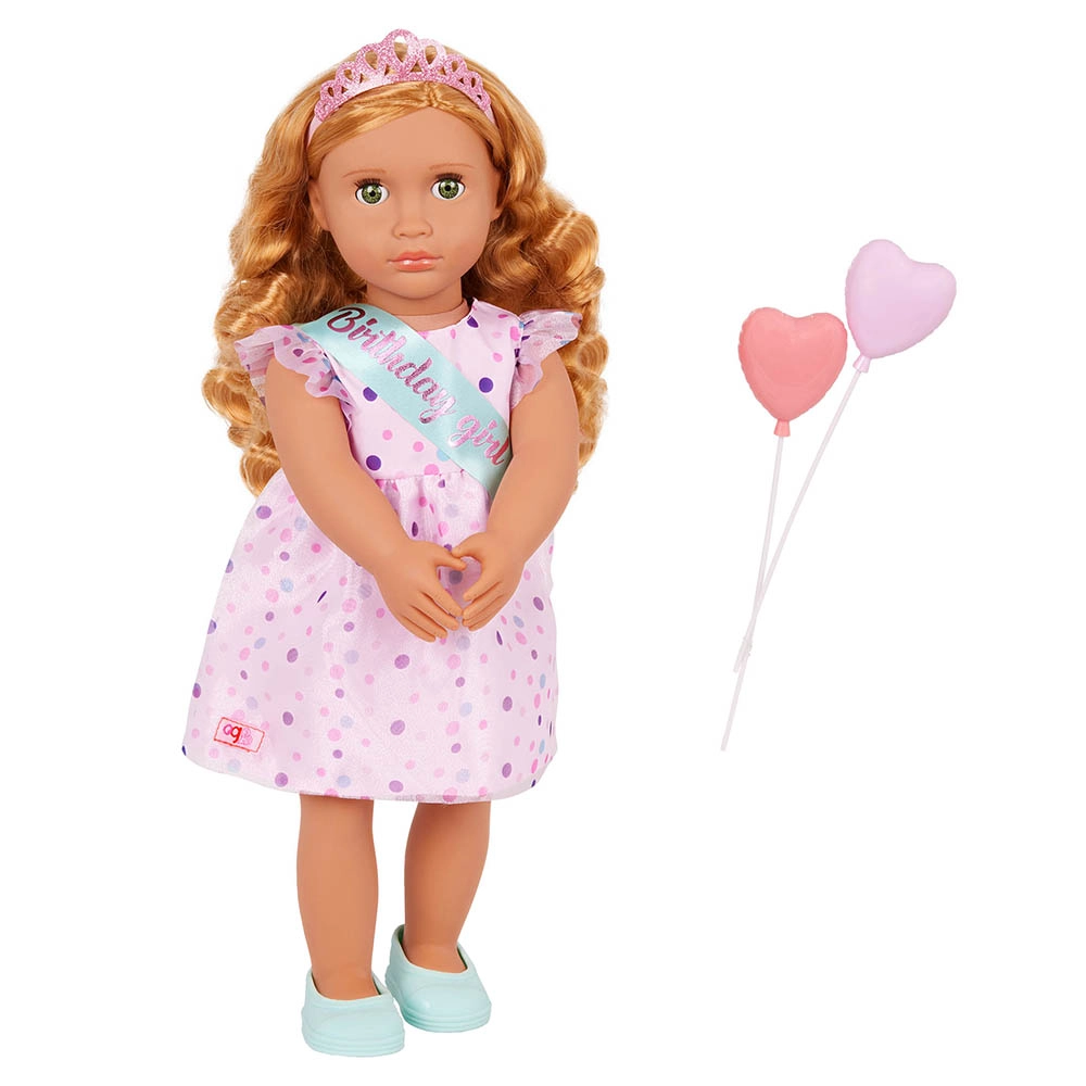 Esme Doll - 18 Inch Frilly Party Dress And Shoes Ages 3+