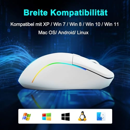 X-54 Ergonomic Gaming Mouse - 2.4Ghz Bluetooth 5.1 USB