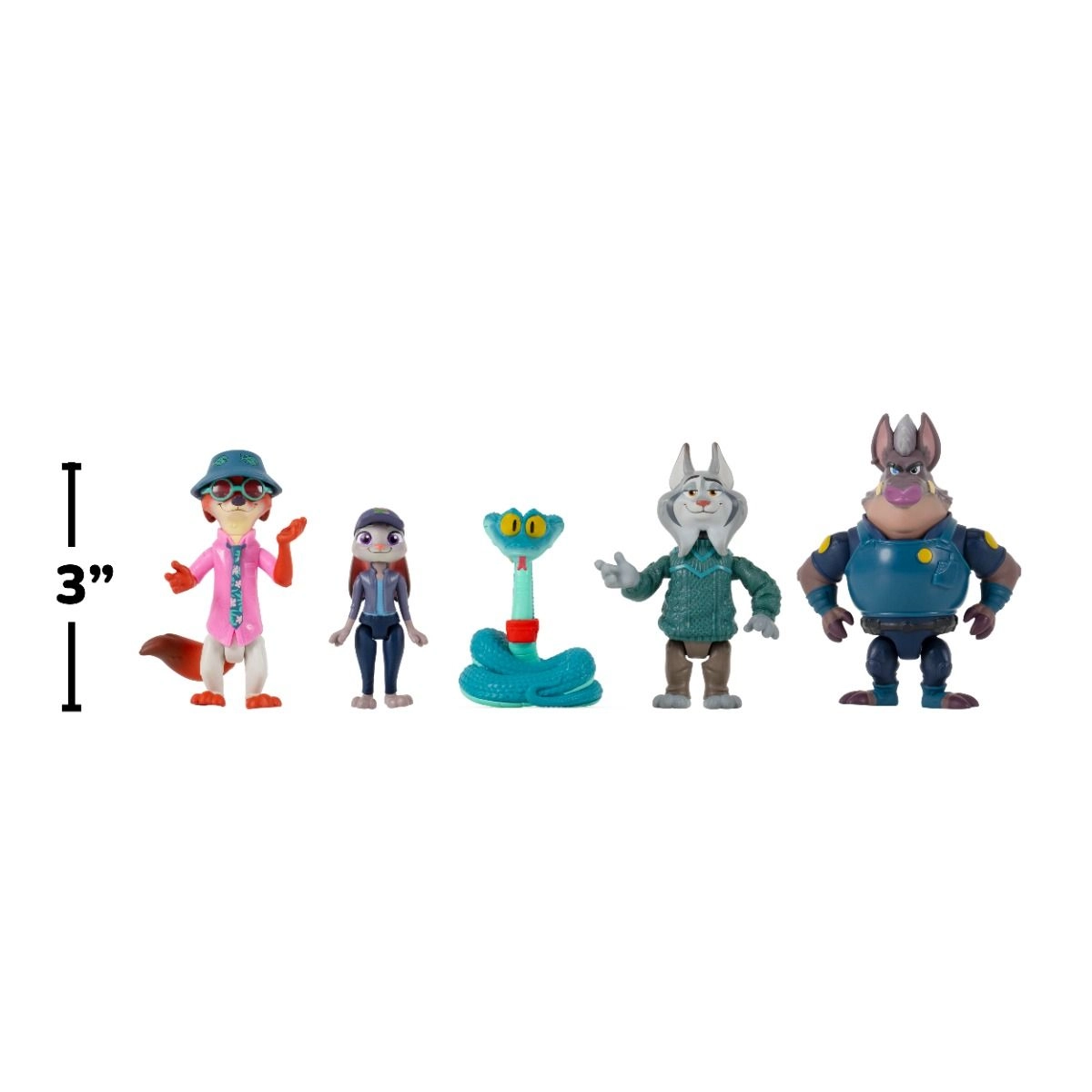 Judy Hopps + Nick Wilde + Gary De’Snake + Hoggbottom + Pawbert Lynxley - Zootropolis 2 - 5 pcs
