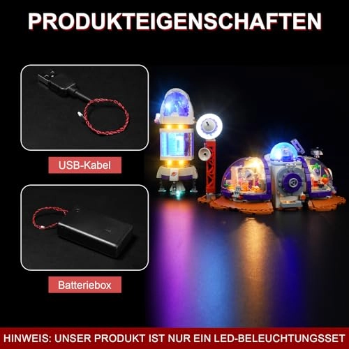 LED Light Kit for LEGO Friends 42605 Mars Room Base with Rocket - Plastic 1pcs