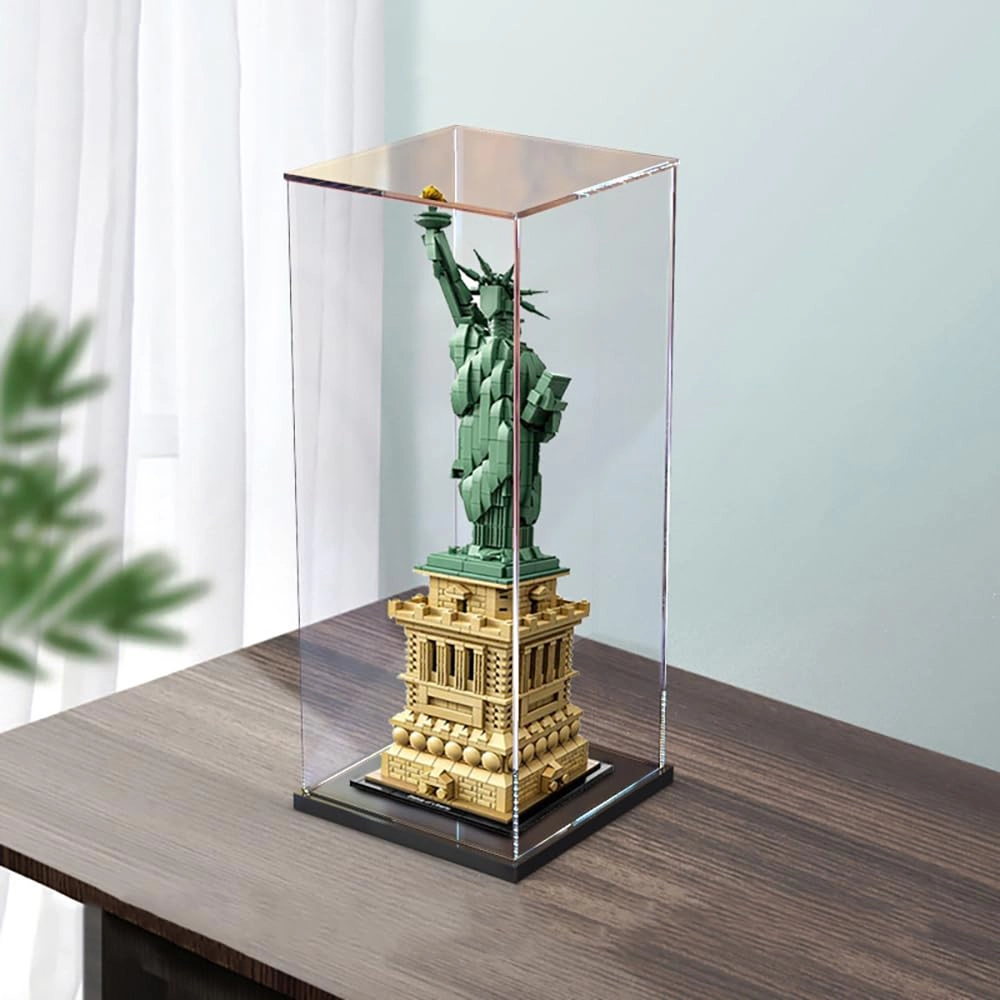 Shengor Display Case for Lego 21042 Statue - 50x20x20cm Black