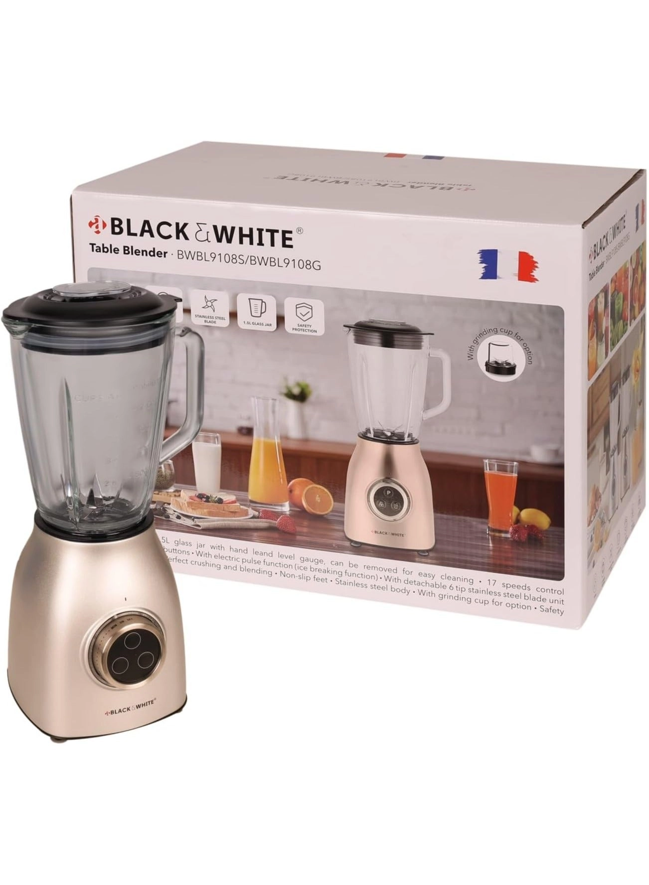 BWBL9108G - Table blender 17 speeds Ice breaking function