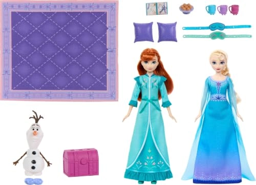 Frozen Sisters in Pyjama Set - Anna and Elsa with Olaf and 14 Accessories