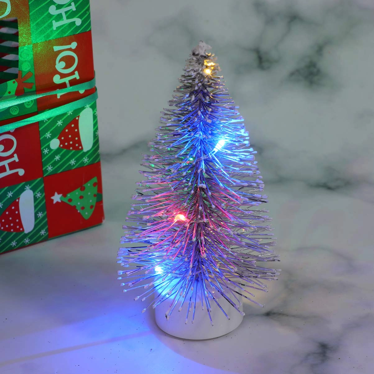 BABAUU Christmas Tree Dollhouse Light - Silver 6.5 x 6.5 x 12.8 cm