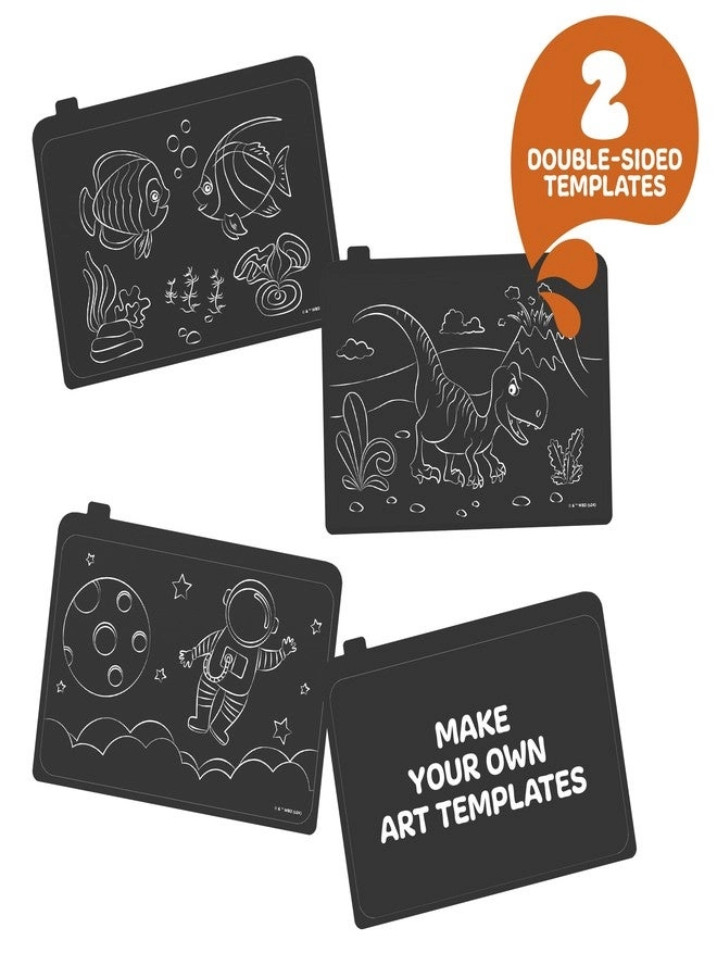 Deluxe Light Designer Art Board - 3D Glasses 6 Washable Markers Templates 12 Light Modes