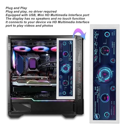 PC Temperature Display - 8.8 Inch 1920x480