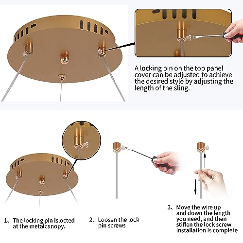 Modern LED Chandelier - 3000K-6000K Dimmable