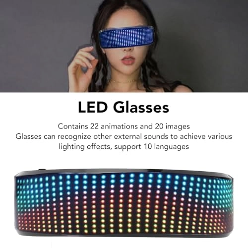 LED Glasses - APP Controlled Customizable RGB