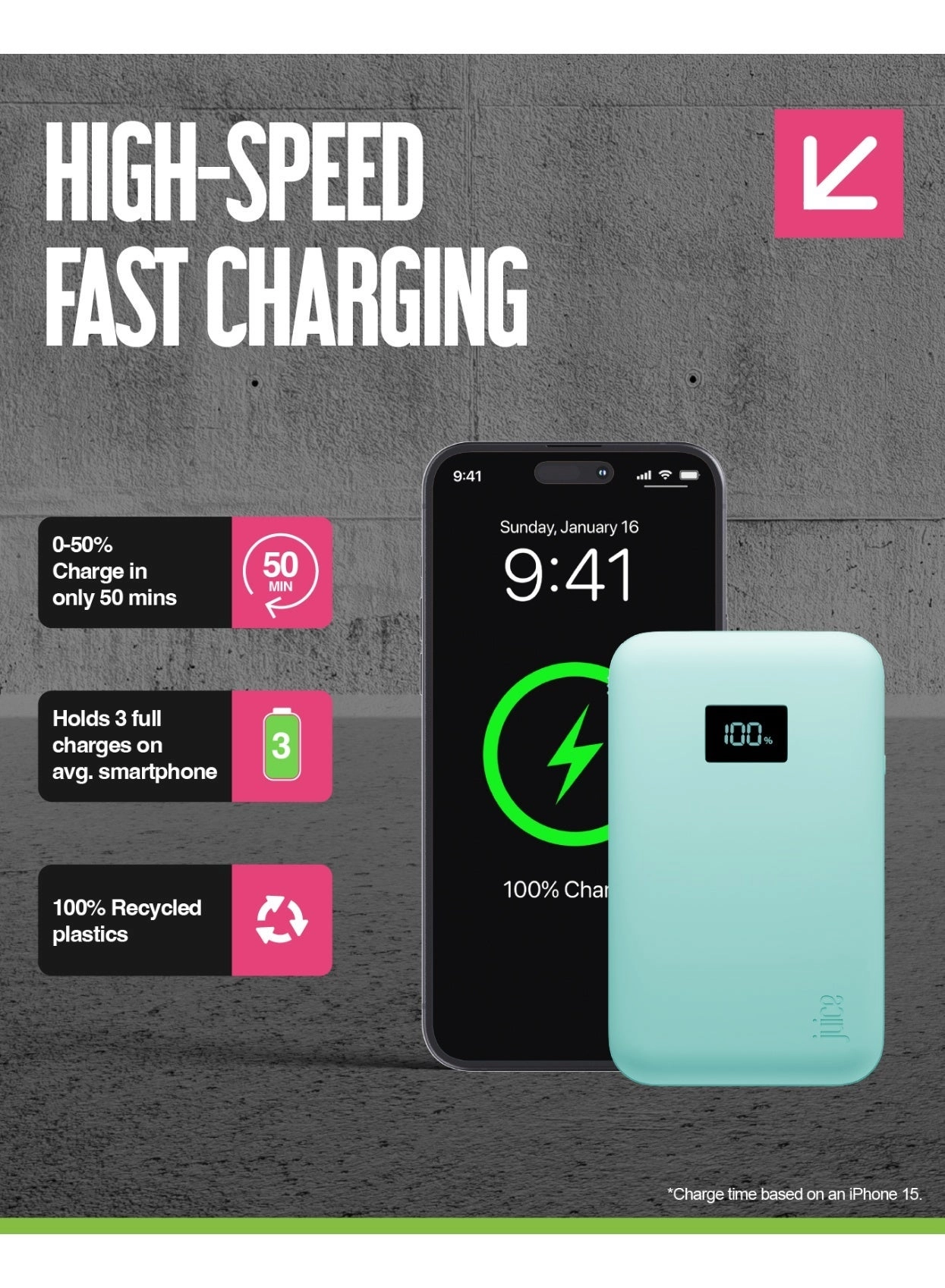 Eco Integrated 3 - 12,000mAh 15W Fast charging