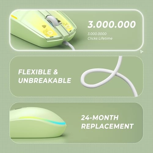 Wired LED RGB Backlit Mouse - USB