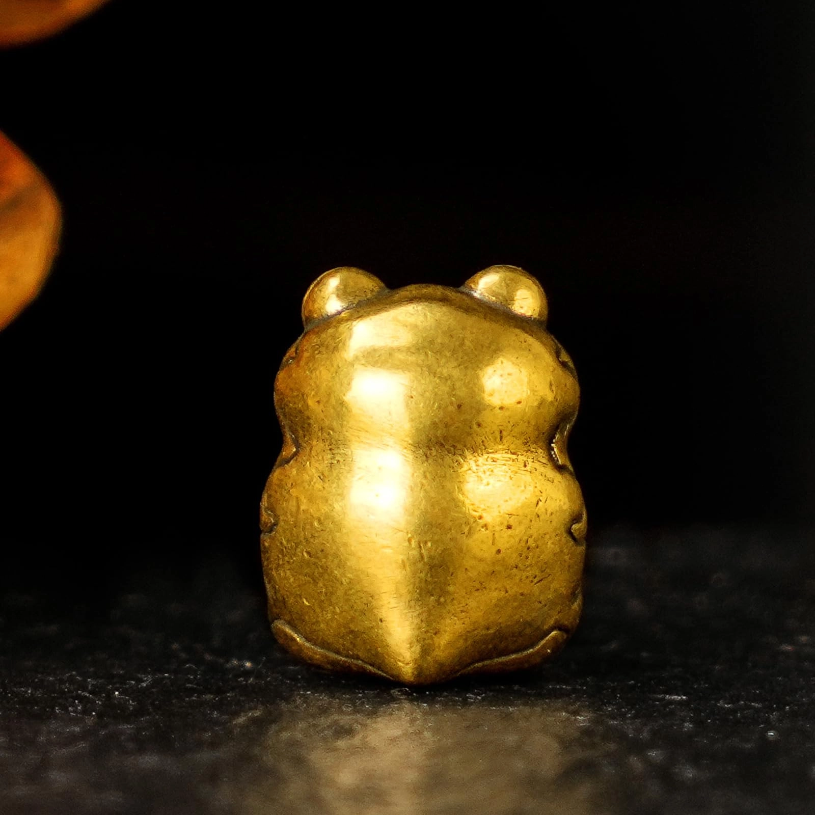 Retro Frog Statue - Brass